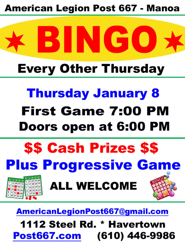 Community members playing bingo for cash prizes at a local American Legion post