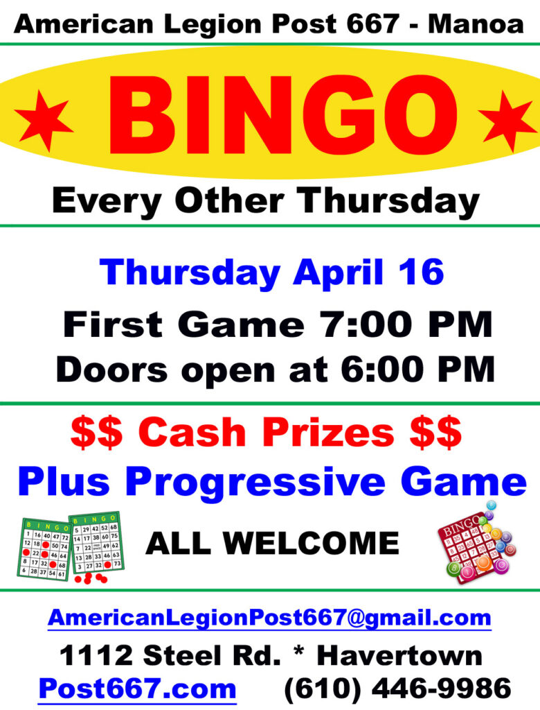 Community members playing bingo for cash prizes at a local American Legion post